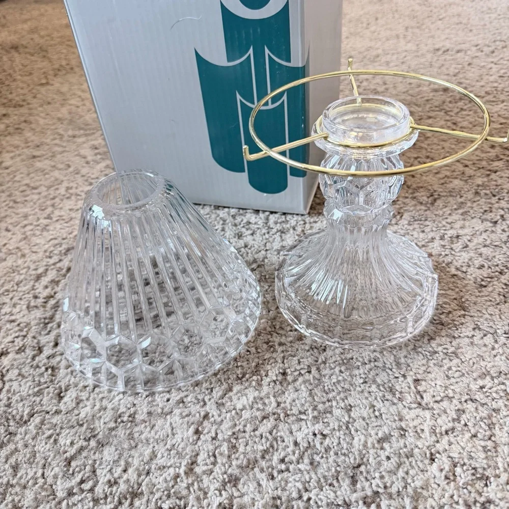 Vintage Partylite Astoria 24% Full Lead Crystal Tealight Lamp, made in Germany - Picture 4 of 8